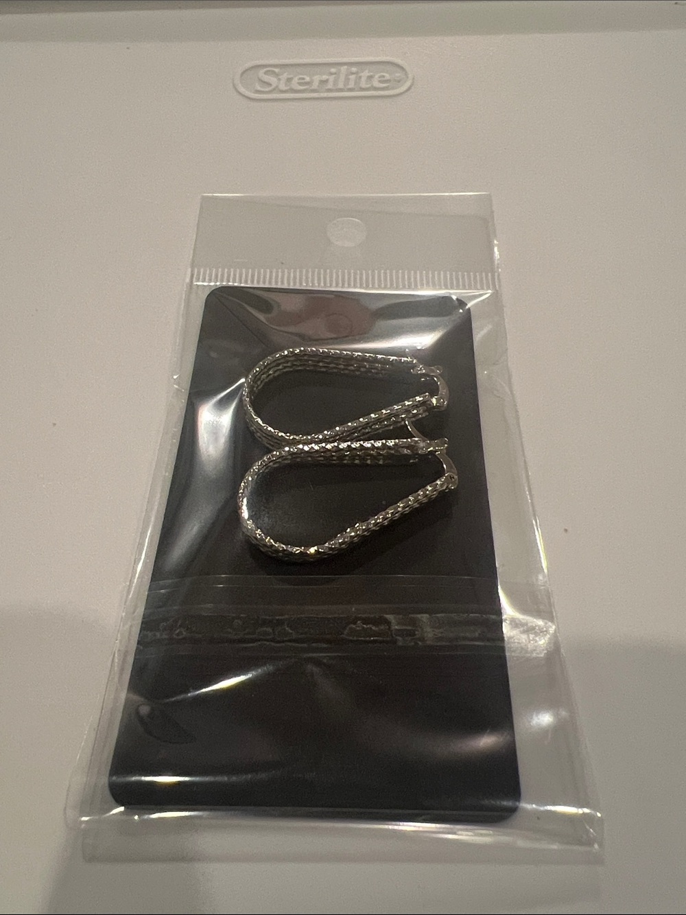 Silver Braided Teardrop Hoop Earrings - Women Accessories